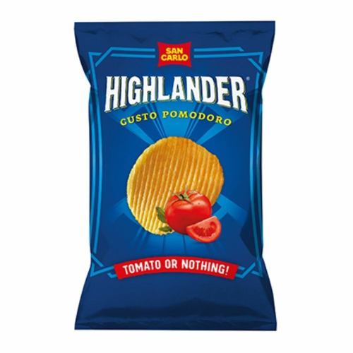 SAN CARLO HIGHLANDER DA 25 GR GUSTO POMODORO 42 BUSTE DI PATATINE