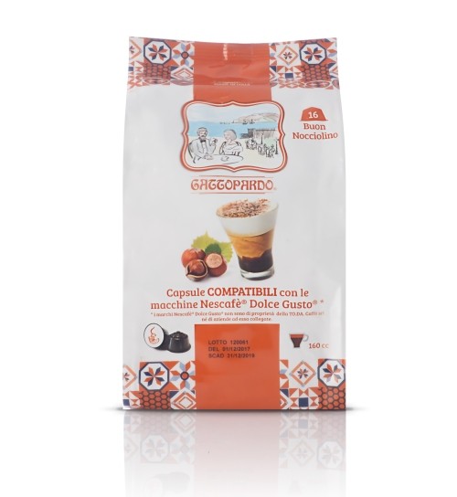 DOLCE GUSTO 16 Capsule NOCCIOLINO GATTOPARDO 16 capsule