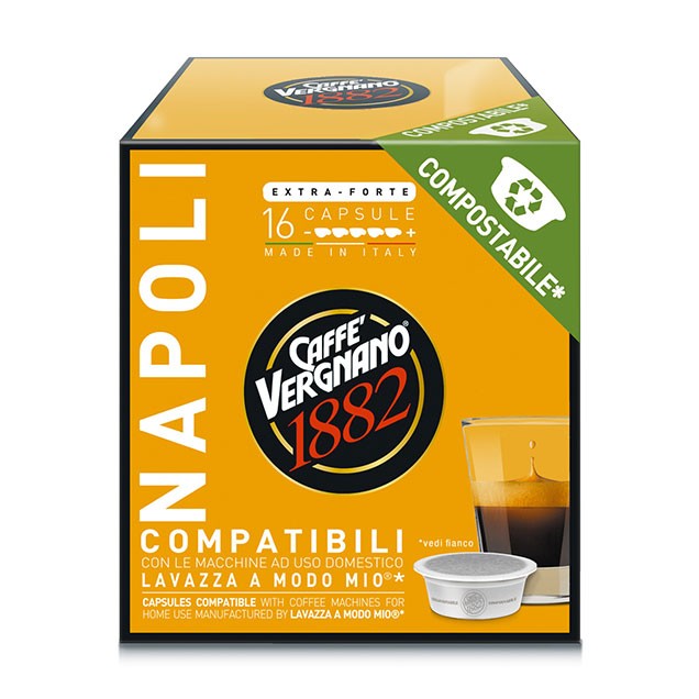 VERGNANO 128 CAPSULE COMPATIBILI PER A MODO MIO* - Miscela Napoli