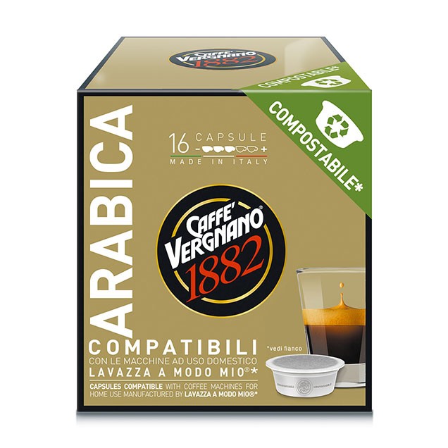VERGNANO 128 CAPSULE COMPATIBILI PER A MODO MIO* - Miscela Arabica