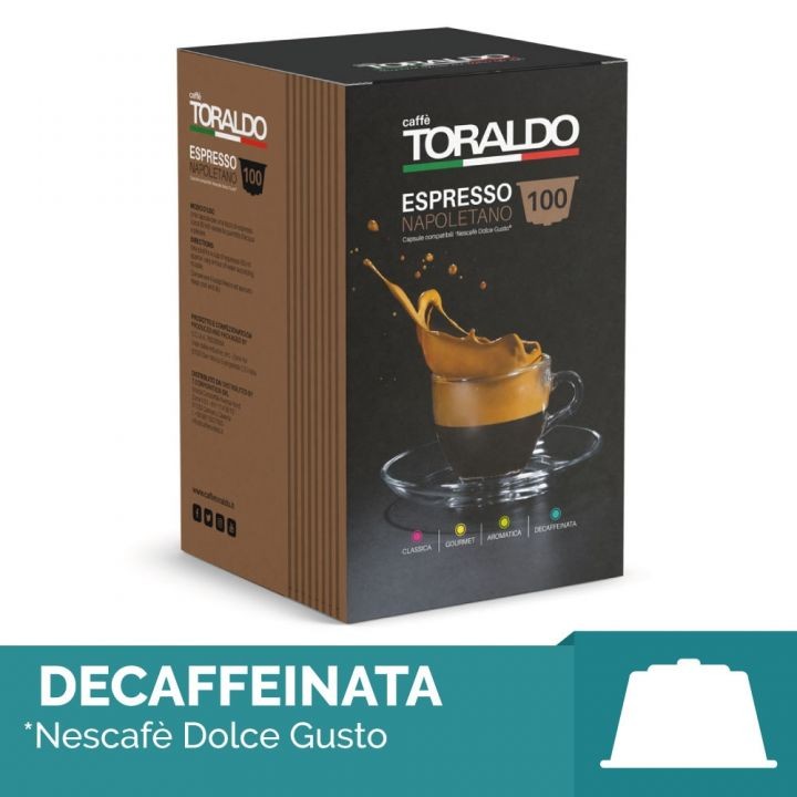 TORALDO 100 CAPSULE COMPATIBILI DOLCE GUSTO* - Miscela Decaffeinato