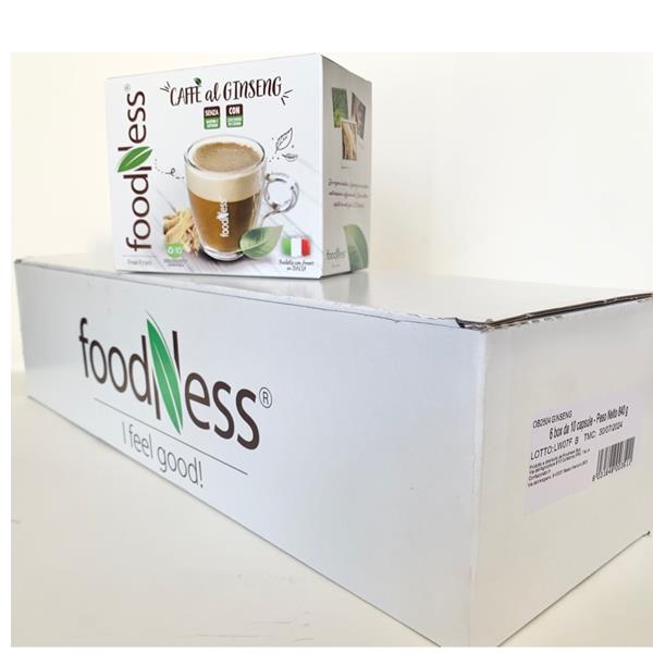 FOODNESS GINSENG 10 CAPSULE COMPATIBILI CON ZUCCHERO DI CANNA
