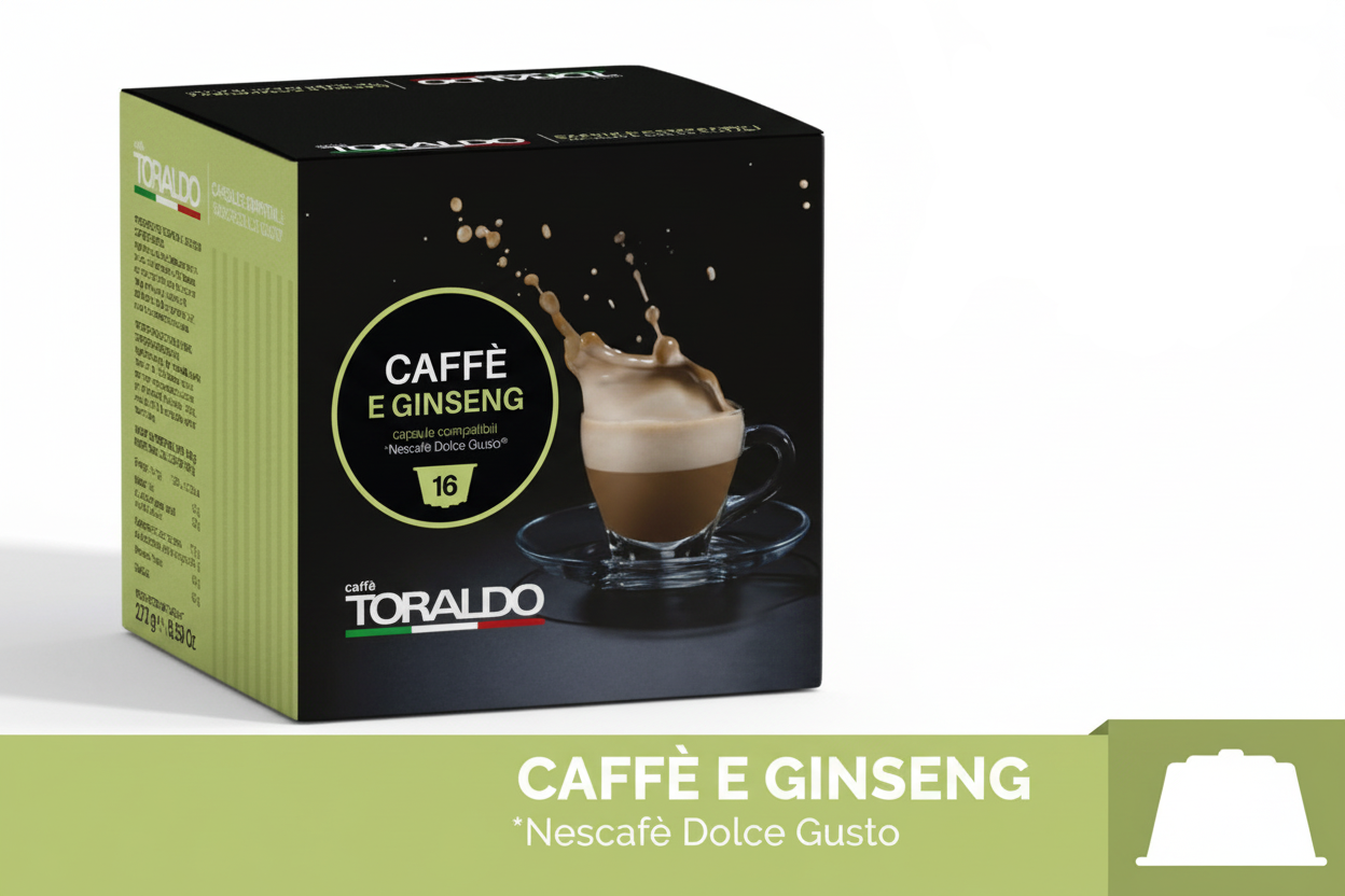 TORALDO 64 CAPSULE COMPATIBILI DOLCE GUSTO * - Miscela Caffè e Ginseng