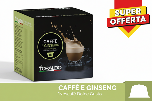 TORALDO 64 CAPSULE COMPATIBILI DOLCE GUSTO * - Miscela Caffè e Ginseng
