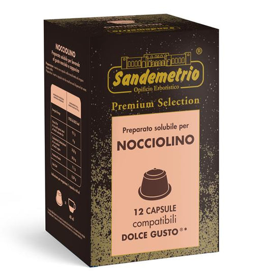 SANDEMETRIO 12 CAPSULE NOCCIOLINO COMPATIBILE DOLCE GUSTO