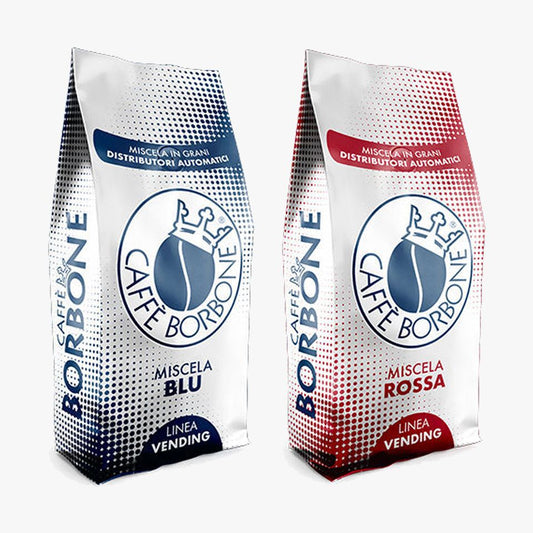 CAFFE IN GRANI MIX 2 MISCELE Il kit proposto contiene 2 Kg per tipo delle miscele: ROSSA e BLU.