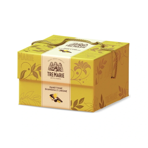 TRE MARIE IL PANETTONE LIMONE E GIANDUIA IN SCATOLA REGALO DA 0,900 KG