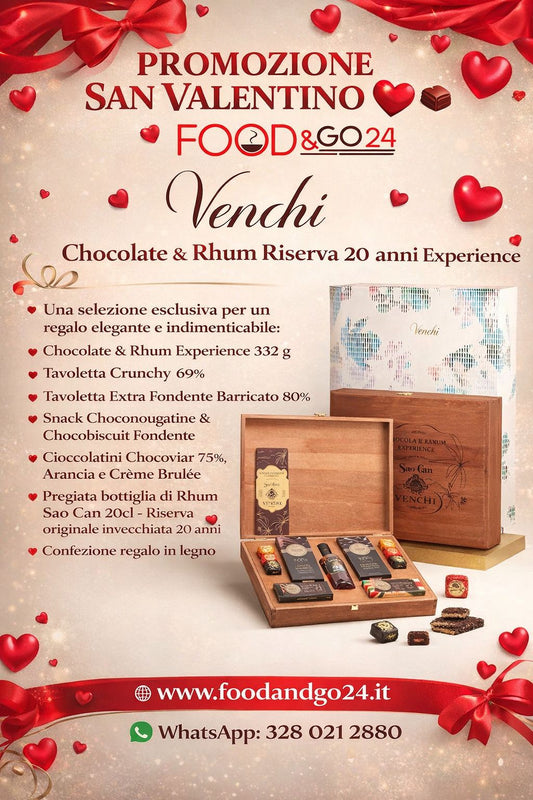 CHOCOLATE & RHUM RISERVA 20 ANNI EXPERIENCE 332 G + 20 CL VENCHI