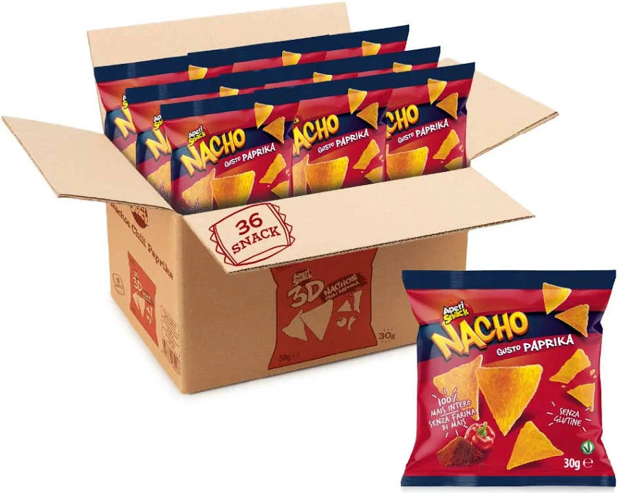 AS NACHOS PAPRIKA 30GR 36PZ APERISNACK
