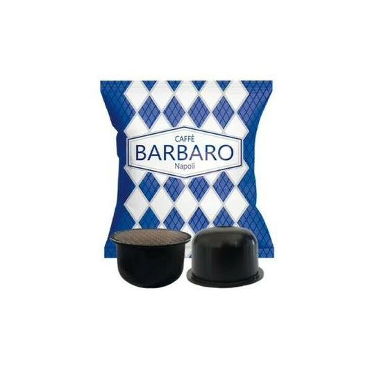 Barbaro  100 Capsule Compatibili con Macchine Aroma Vero Cremoso Napoli Blu