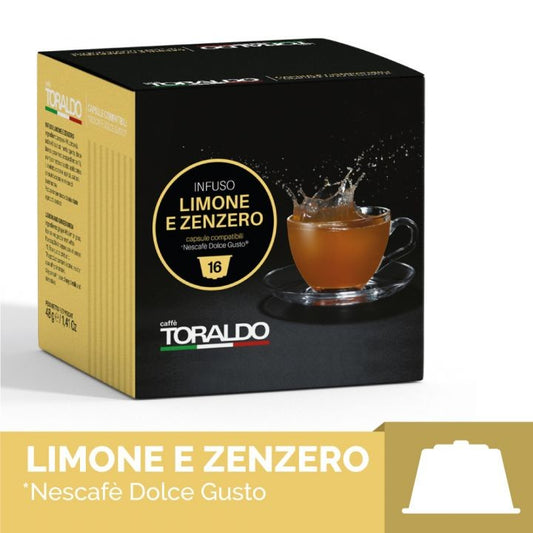 TORALDO 64 CAPSULE COMPATIBILI DOLCE GUSTO * - Miscela Infuso Limone e Zenzero