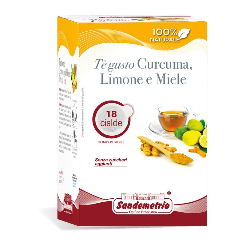 SANDEMETRIO TÈ VERDE CURCUMA 18 CIALDE 44mm